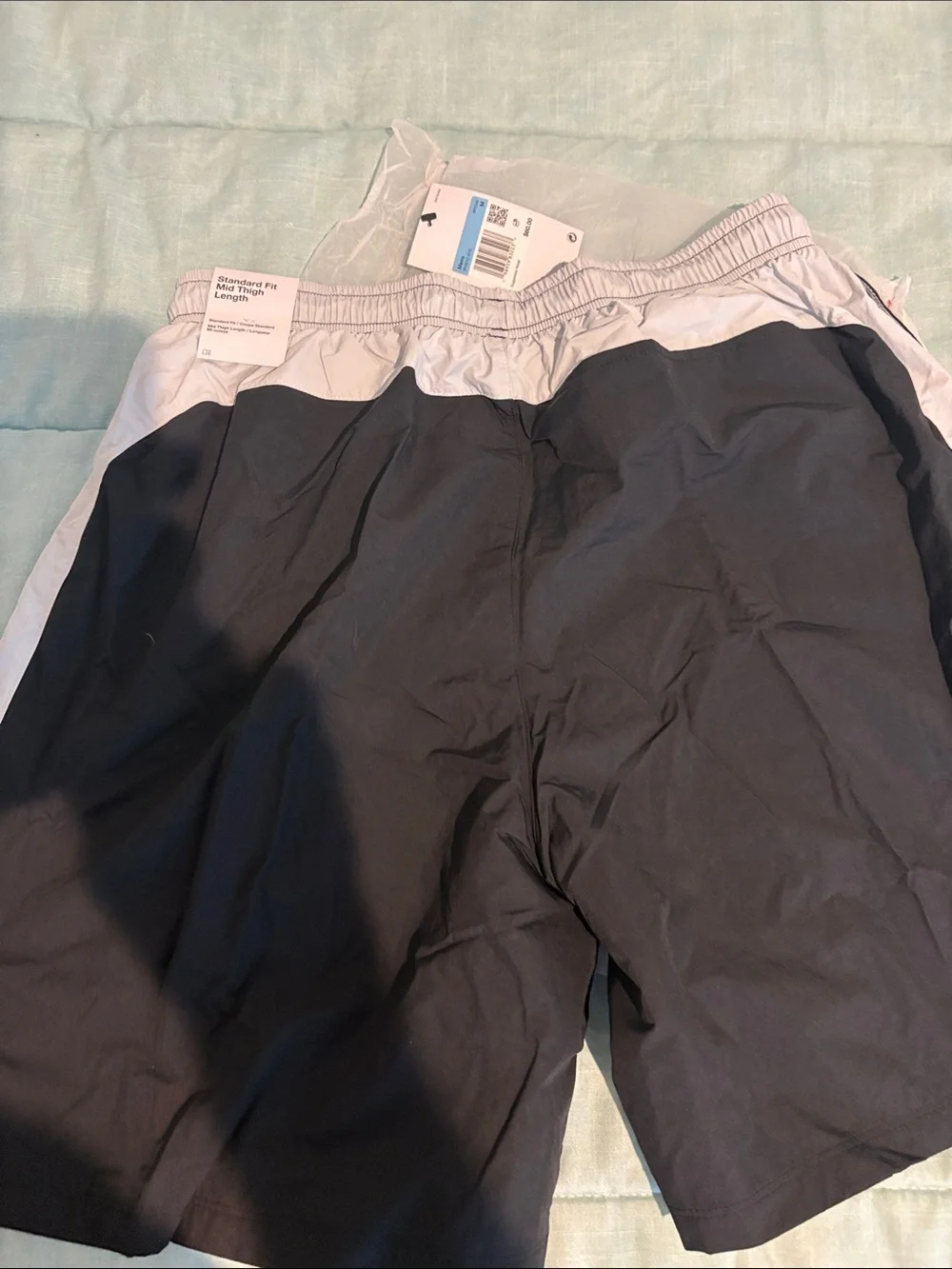 Nike Black Shorts with White Outline NIKE Graphic tapered fit mid thigh medium
